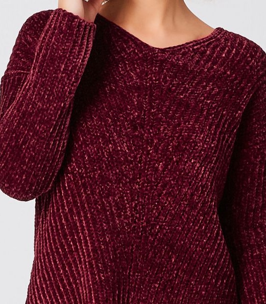 Chenille V-Neck Jumper