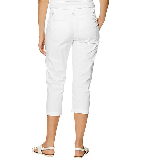 Cropped Utility Pants - White