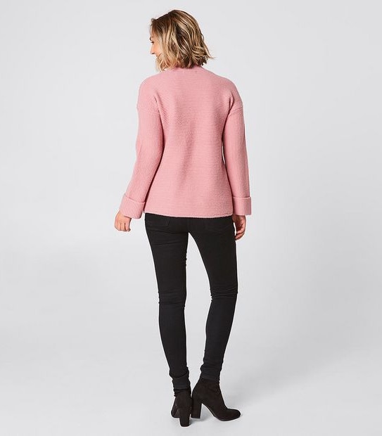 Funnel Neck Textured Jumper