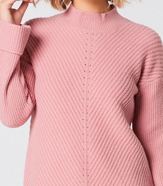 Funnel Neck Textured Jumper