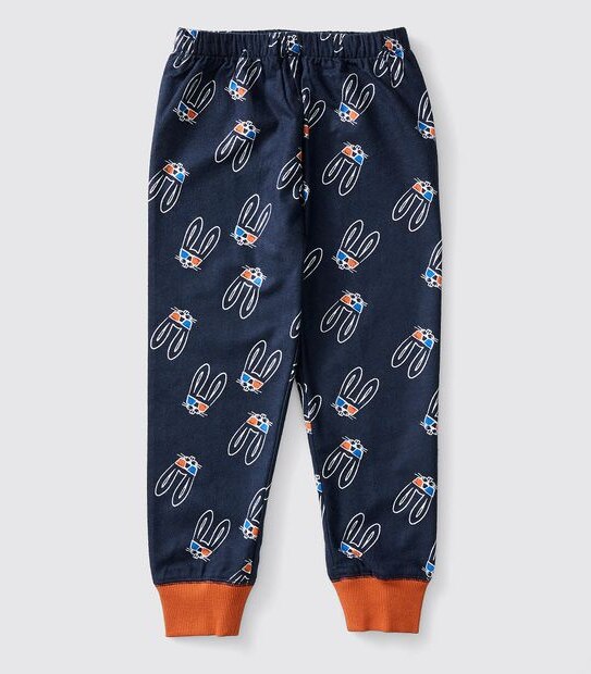 Bunny Print Pyjama Set - Grey