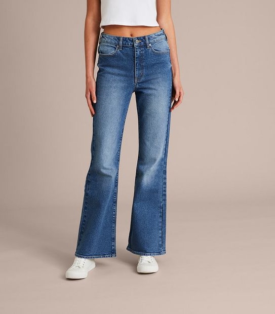 Lily Loves High Rise Flare Denim Jeans 