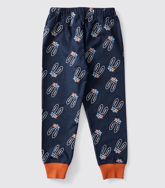Bunny Print Pyjama Set - Grey