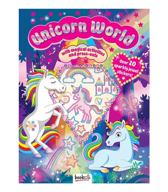 Puffy Sticker Jewel: Unicorn World