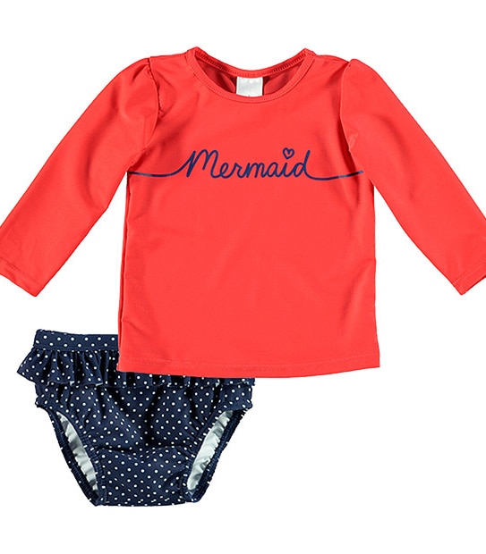 Long Sleeve Rash Vest Swim Set Mermaid Target Australia