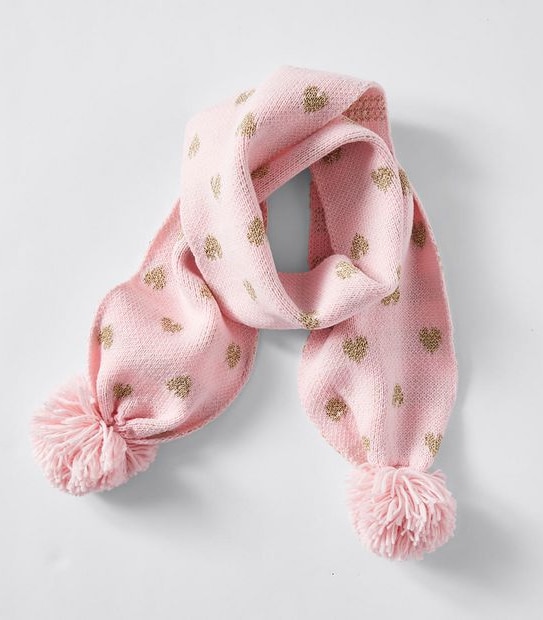 Girls Heart Scarf