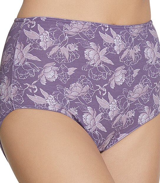 SpaFX Full Briefs - Purple Floral