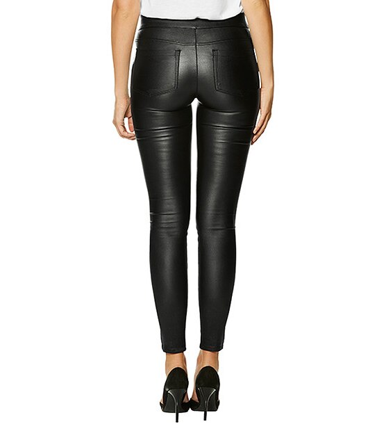 Coated Jeggings - Black