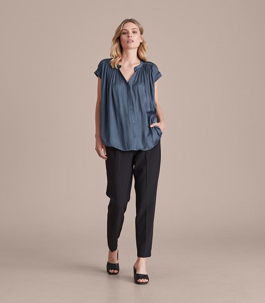 Preview Grace Relaxed Pleat Yoke Blouse