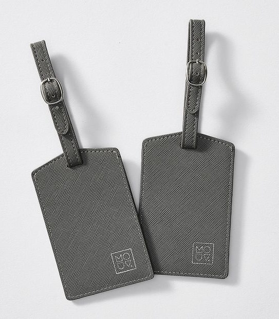 Mouv 2 Pack  Luggage Tags - Charcoal