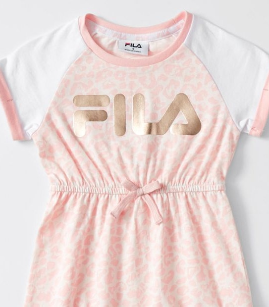 Fila Kids Leopard Print Dress - Pink