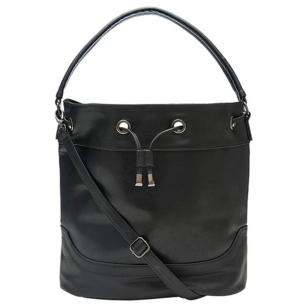 Vienna Relaxed Bucket Bag - Black Vienna Relaxed Bucket Bag - Black