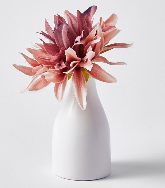 Faux Dahlia Flower in Bud Vase