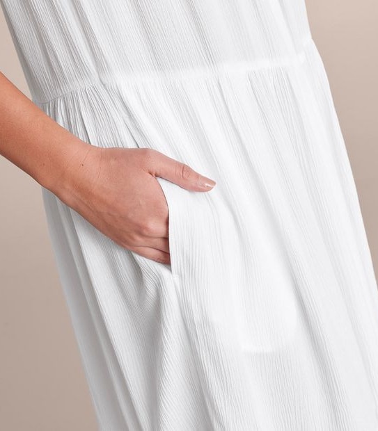 Resort Crinkle Tiered Midi Dress
