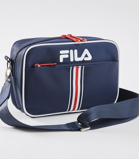 Fila Retro Stripe Camera Bag - Navy Blue