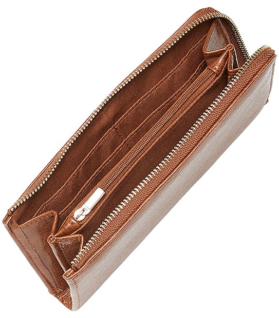 Textured Zip Around Wallet