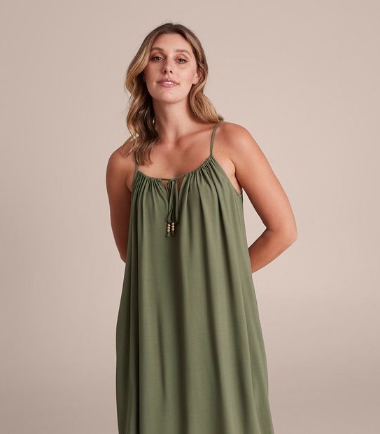 Resort Tie Front Maxi Dress
