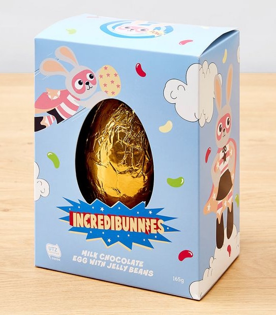 Incredibunnies Milk Chocolate Egg With Jelly Beans 165g