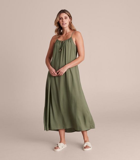 Resort Tie Front Maxi Dress