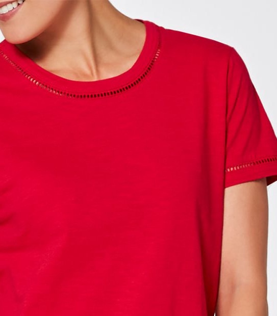 Lace Trim T-Shirt 2 of 3