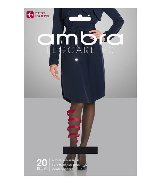 Ambra 1 Pack 20 Denier Leg Care Pantyhose - Black