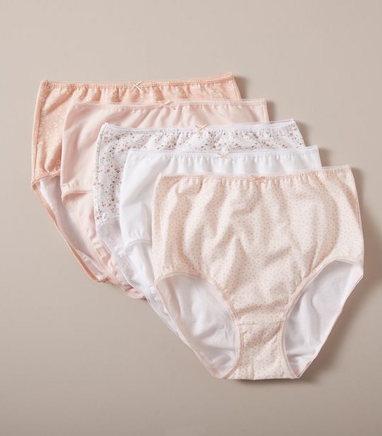 5 Pack Cotton/Elastane Full Briefs; Style: LFB183554