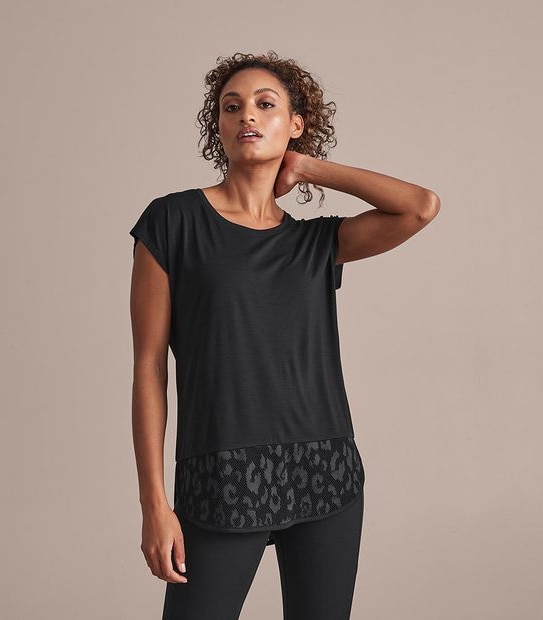 Active Cap Sleeve Mesh T-Shirt