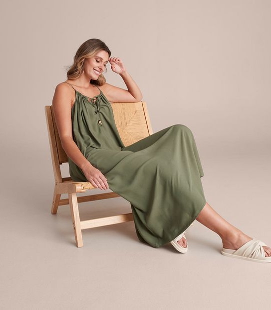 Resort Tie Front Maxi Dress