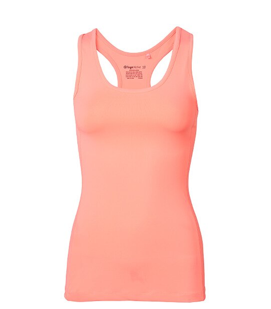 Active Racer Back Tank - Neon Coral