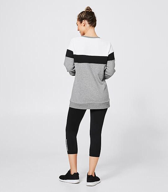 Active Longline Colour Block Sweat Top
