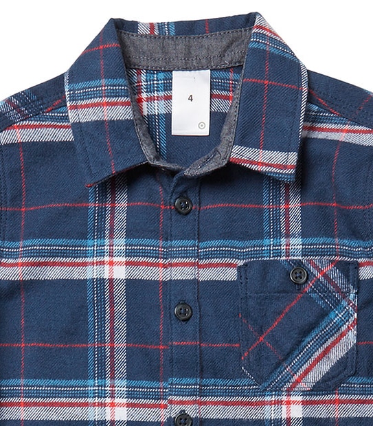 Flannelette Shirt - Red/Navy