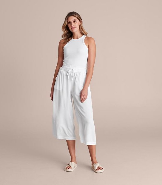 Resort Crinkle Culotte Pants