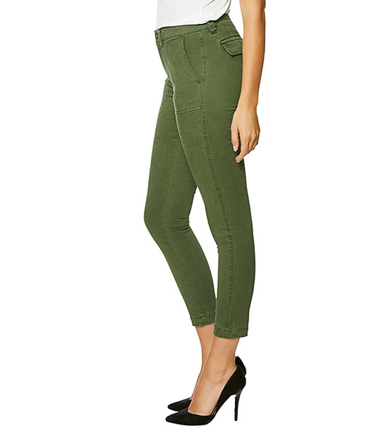Slim Leg Cargo Pants - Khaki