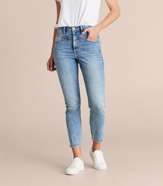 Alexa Yoke Front Straight Ankle Length Jeans Target Australia