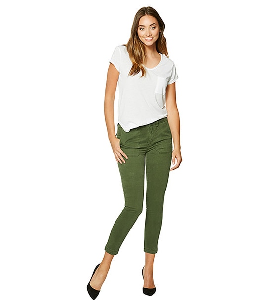 Slim Leg Cargo Pants - Khaki