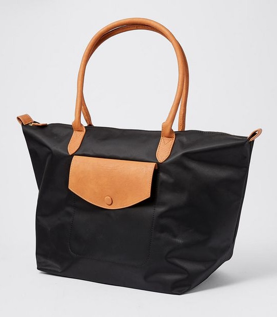 Large Nylon Tote Bag - Black
