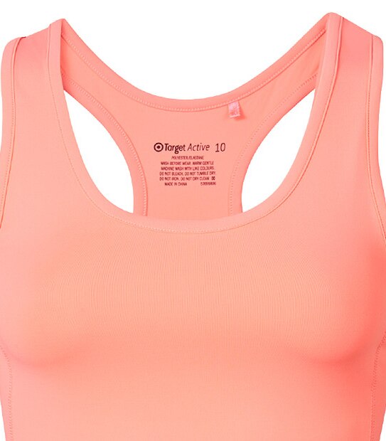 Active Racer Back Tank - Neon Coral