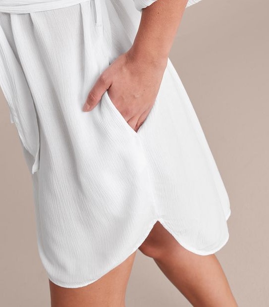 Resort Crinkle Shirt Dress