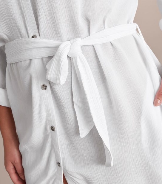 Resort Crinkle Shirt Dress