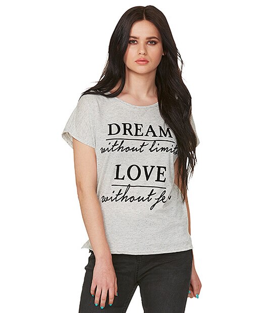 New Look Flecked Dream Without Limits T-shirt