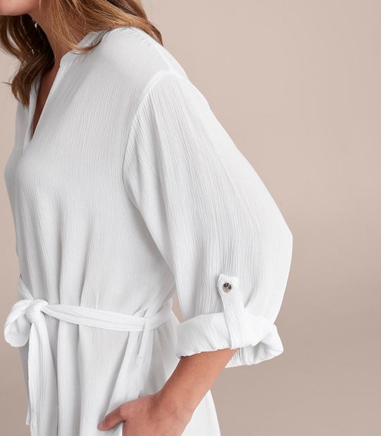 Resort Crinkle Shirt Dress
