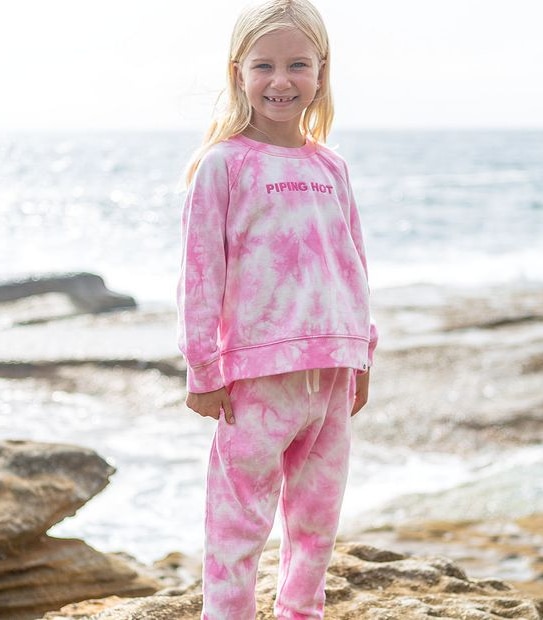 Piping Hot Tie Dye Jogger - Pink