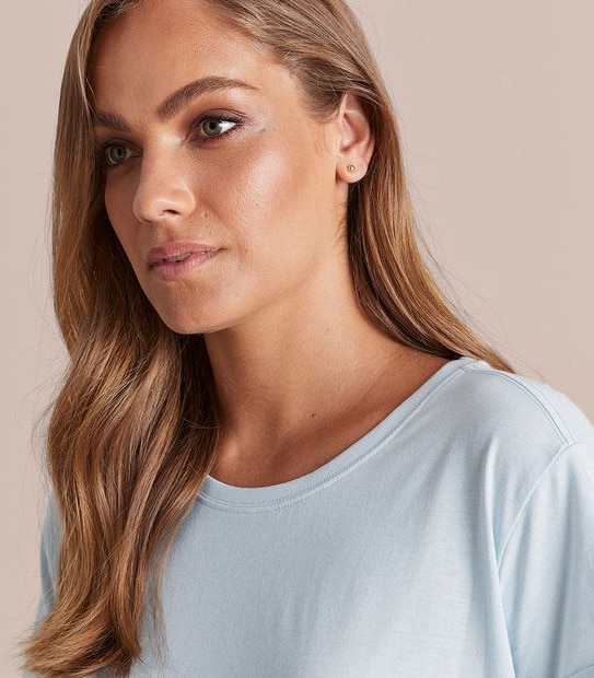 Cotton/Modal Relaxed Crew T-Shirt