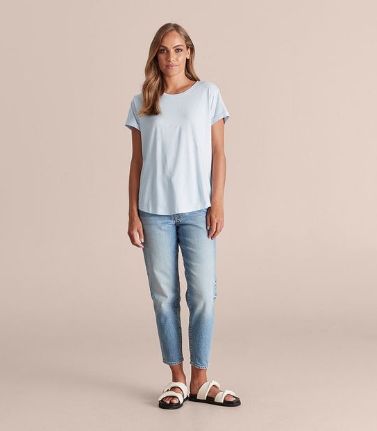 Cotton/Modal Relaxed Crew T-Shirt