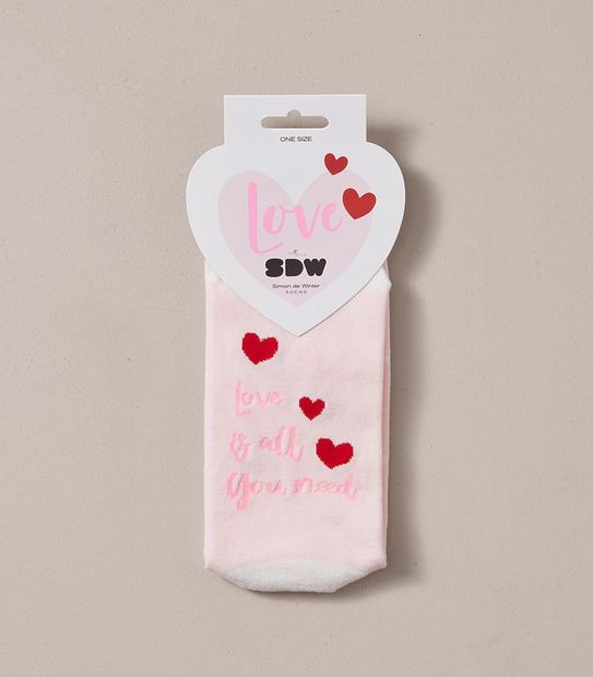 Simon De Winter Crew Cut Socks - Love is all you need