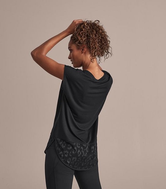 Active Cap Sleeve Mesh T-Shirt
