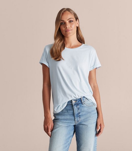 Cotton/Modal Relaxed Crew T-Shirt