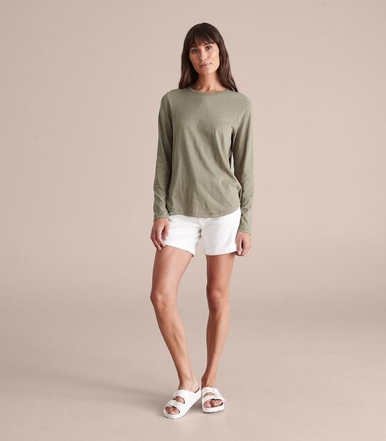 Australian Cotton Long Sleeve Slub T-Shirt