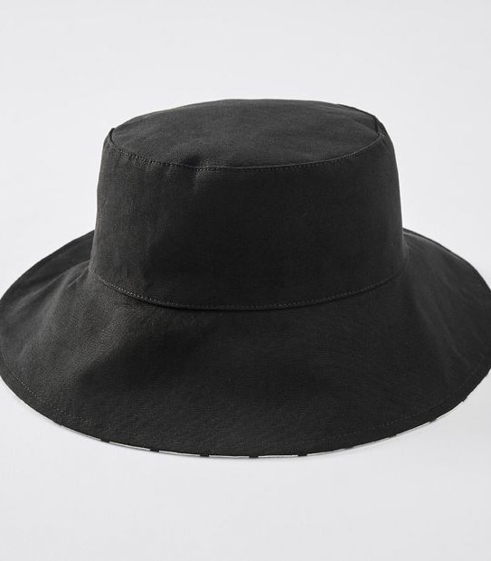 Reversible Bucket Sun Hat - Black