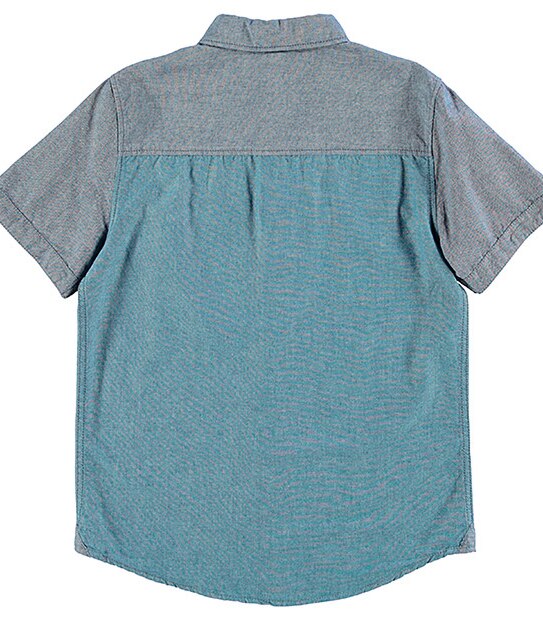 Boys' Short Sleeve Spliced Oxford Shirt